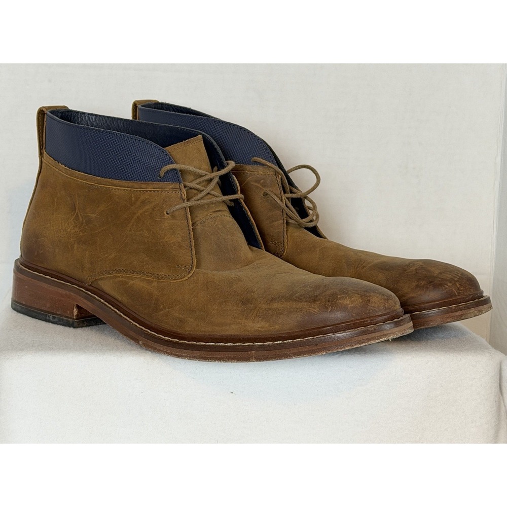 COLE HAAN Colton Chukka Boots sz.9.5 M Whiskey Brown Nubuck Suede Leather C11771